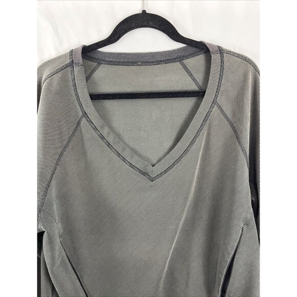 Lululemon After Asan Striped Pullover Womens Size 12 Kangaroo Pockets Cozy - Picture 4 of 11